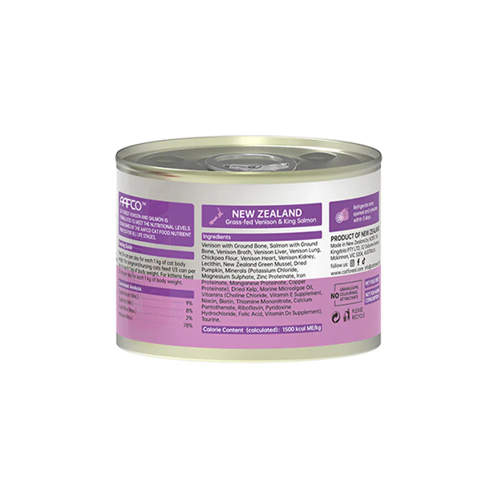 CAT FOREST Grass-Fed Venison & King Salmon Wet Cat Canned Food 180g x 12