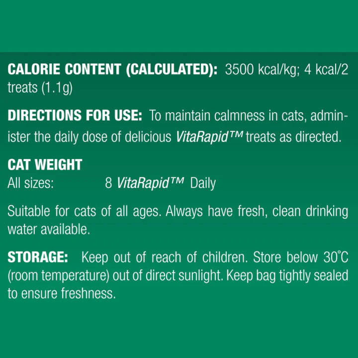 Vetalogica VitaRapid Tranquil Treats for Cats 100gm