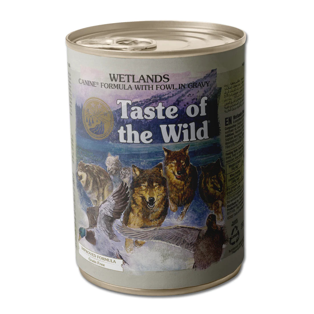 Taste of the Wild Wetlands Canine Formula with Fowl in Gravy Dog Wet Food 390g