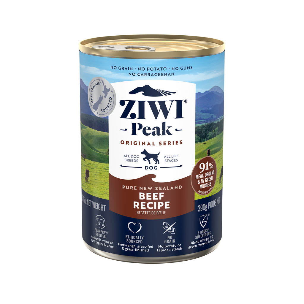 Ziwi Peak Wet Dog Food Cans 390g (Beef)