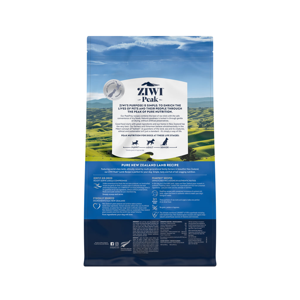Ziwi Peak Air-Dried Dry Dog Food Lamb