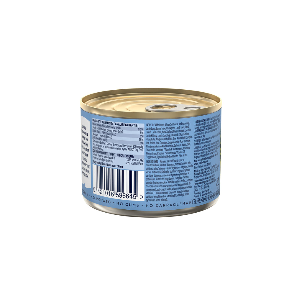 Ziwi Peak Wet Dog Food Cans 170g Lamb