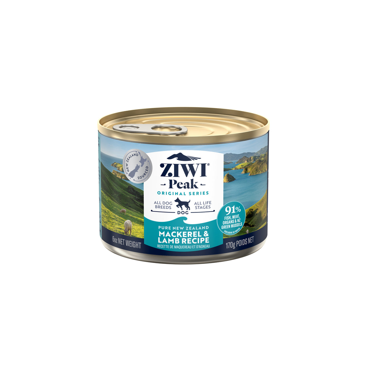 Ziwi Peak Wet Dog Food Cans 170g Mackerel & Lamb