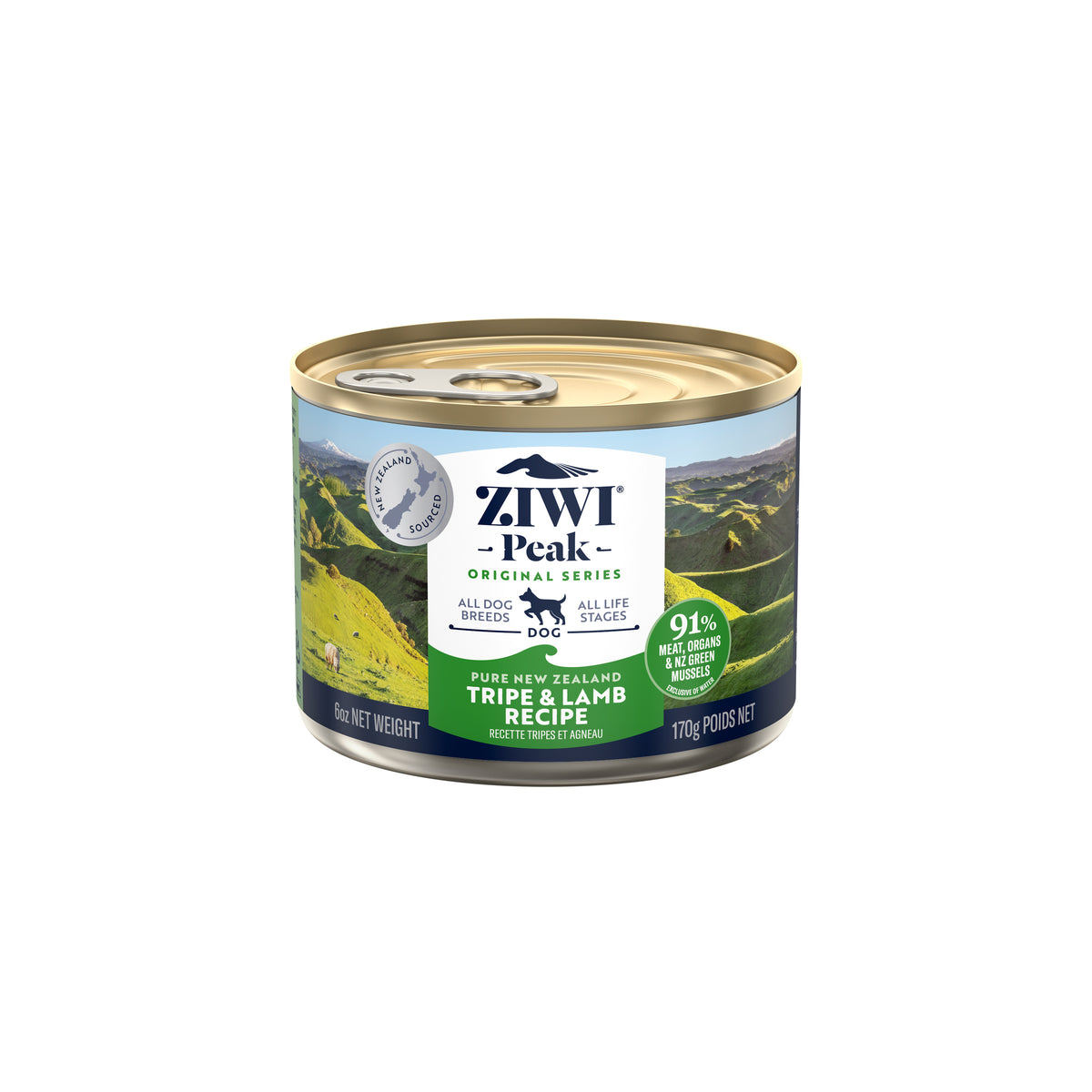 Ziwi Peak Wet Dog Food Cans 170g tripe & lamb