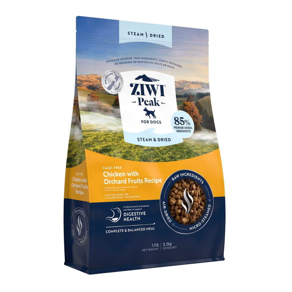 Ziwi Peak Steam Dried Dog Food Chicken with Orchard Fruits