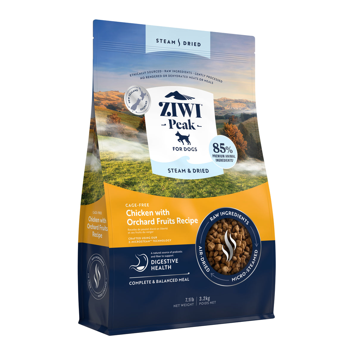 Ziwi Peak Steam Dried Dog Food Chicken with Orchard Fruits