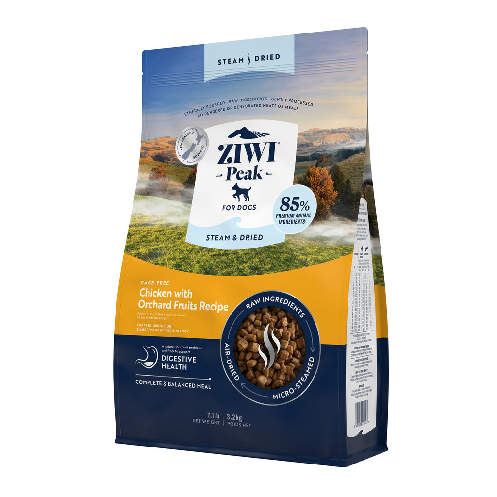 Ziwi Peak Steam Dried Dog Food Chicken with Orchard Fruits