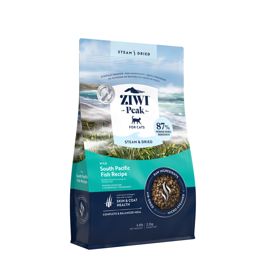 Ziwi Peak Steam Dried Dry Cat Food Wild South Pacific Fish Recipe