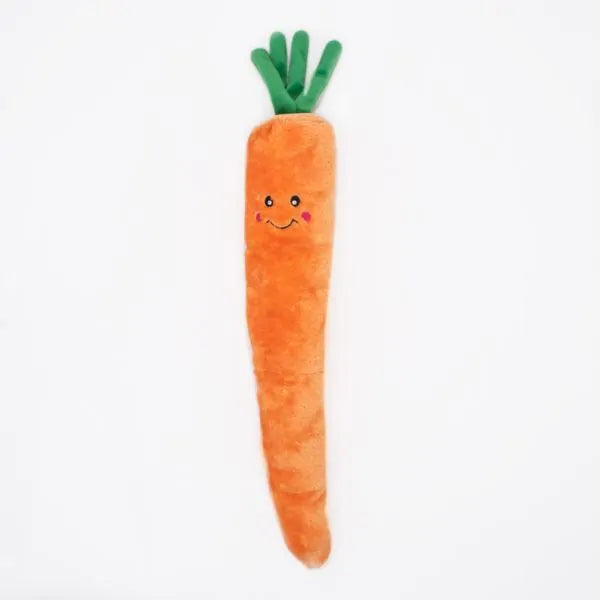 Zippy Paws Plush Squeaky Jigglerz Dog Toy - Carrot