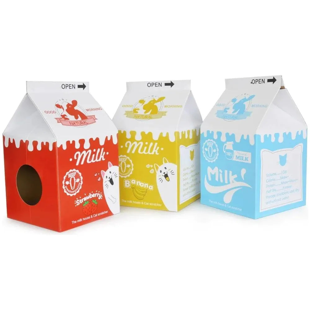 ZODIAC Cat Scratcher-Milk Box Yellow