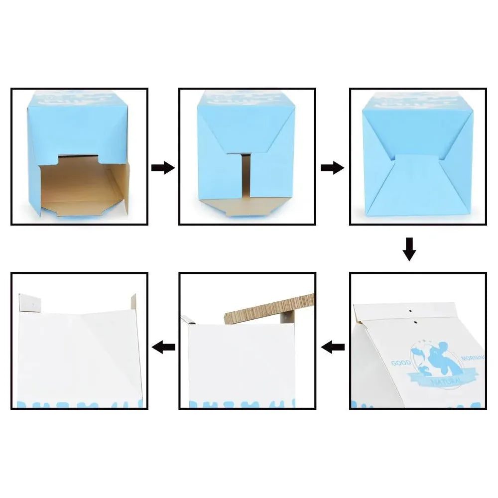 ZODIAC Cat Scratcher-Milk Box Blue