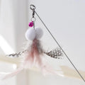Amy Carol Retractable Cat Teaser - Grey Feather