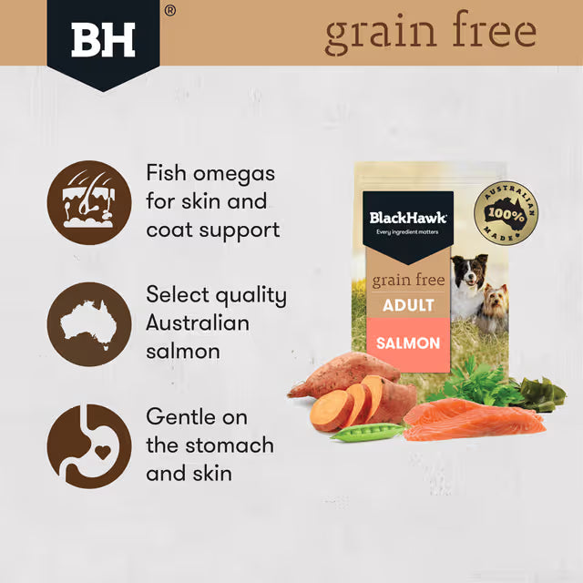 BLACK HAWK ADULT GRAIN FREE SALMON 7KG