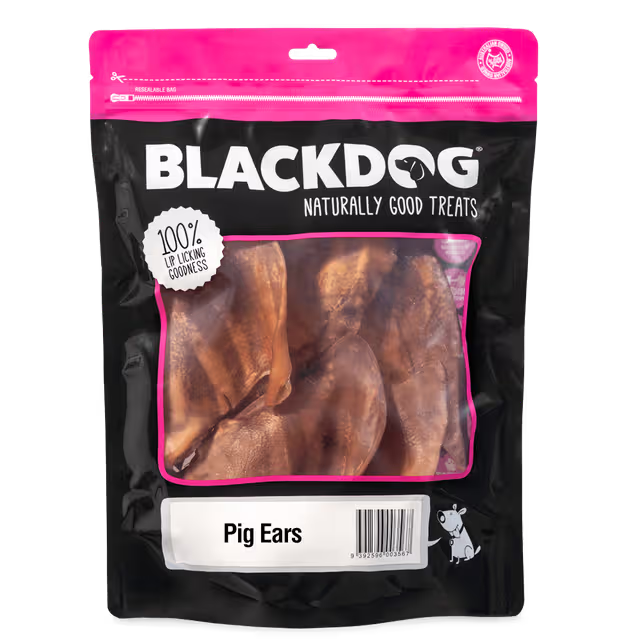 Blackdog Pig Ears Dog Treats 5 Pack