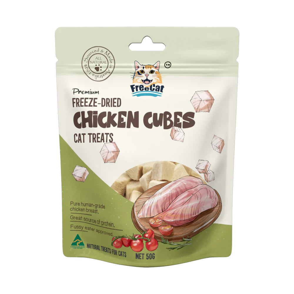 Freecat Freeze Dried Chicken Cubes Cat Treats - 50g