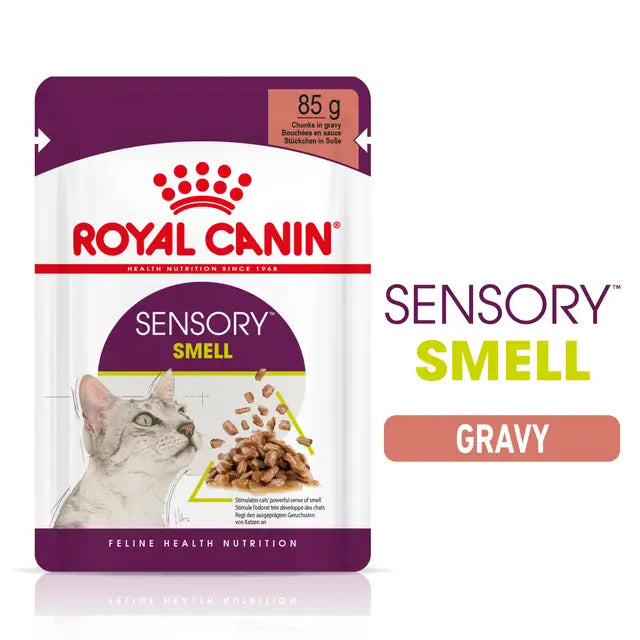 Royal Canin Adult Sensory Smell Wet Cat Food Pouches in Gravy 12 x 85g