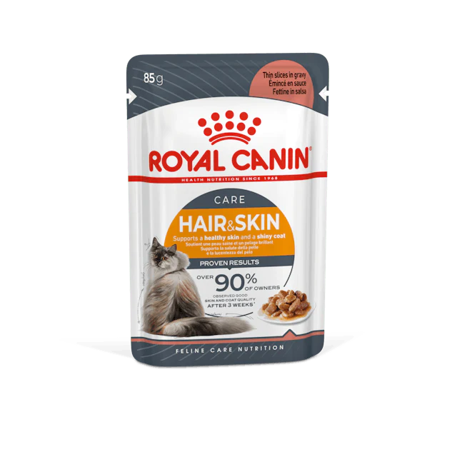 Royal Canin Hair & Skin in Gravy Cat Wet Food 12 x 85g