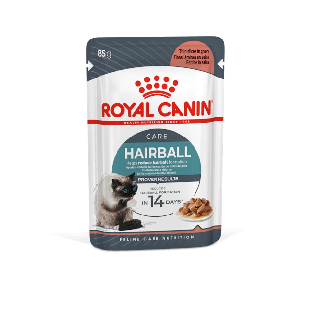 Royal Canin Adult Hairball Care Wet Cat Food Pouches in Gravy 12 x 85g