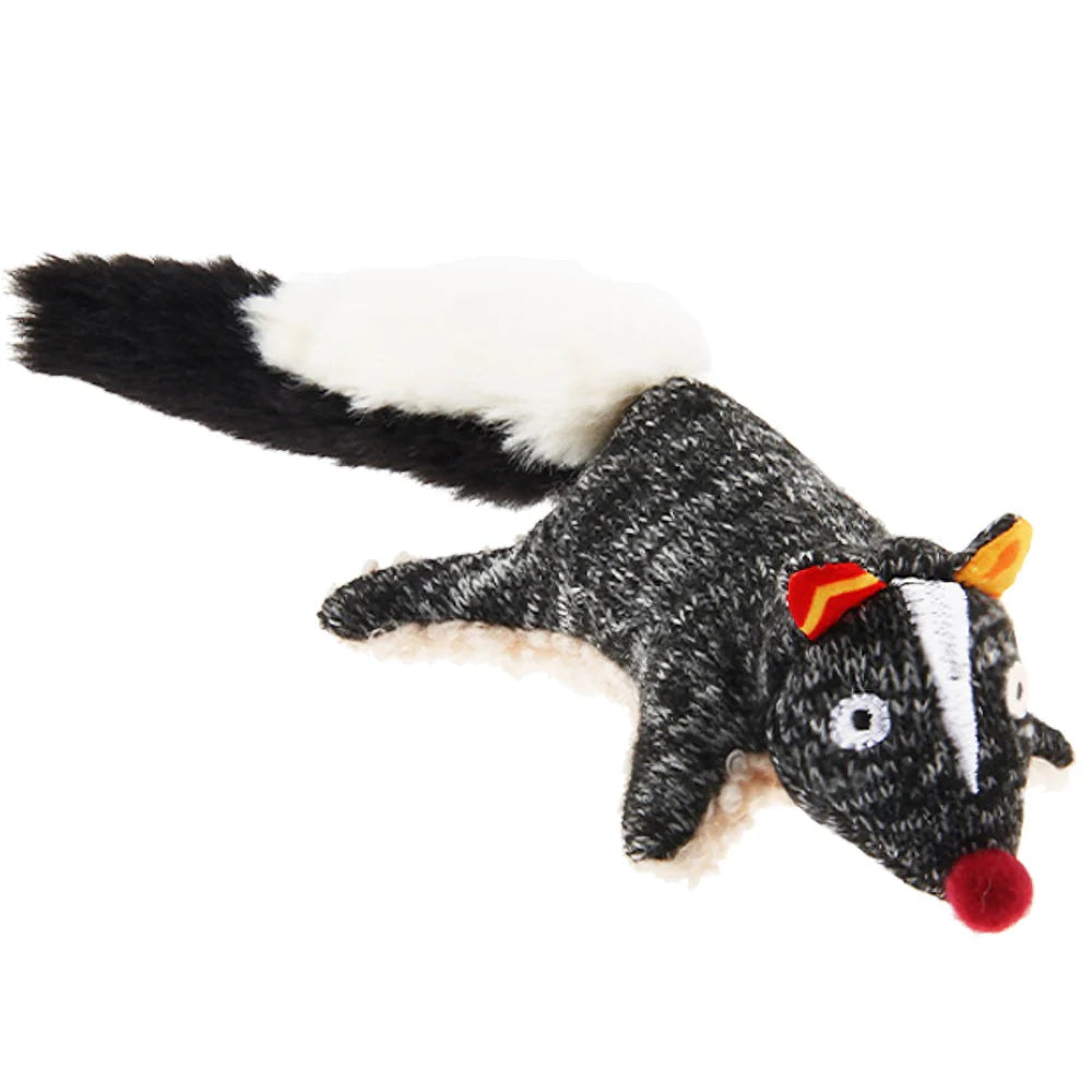 GIGwi Plush Friends Skunk Squeaker Dog Toy