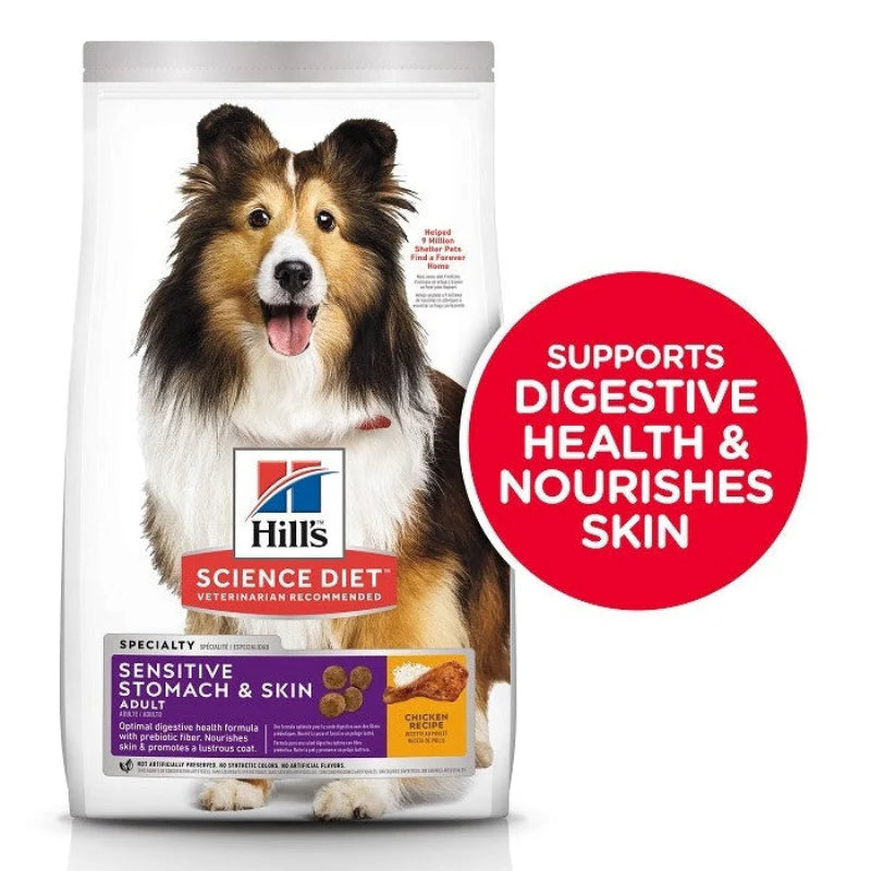 Hills Science Diet Adult Sensitive Stomach Skin Dry Dog Food 12kg