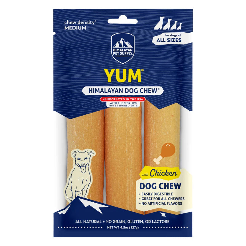 Himalayan Dog Chew Yum Chicken Dog Treat 3pk
