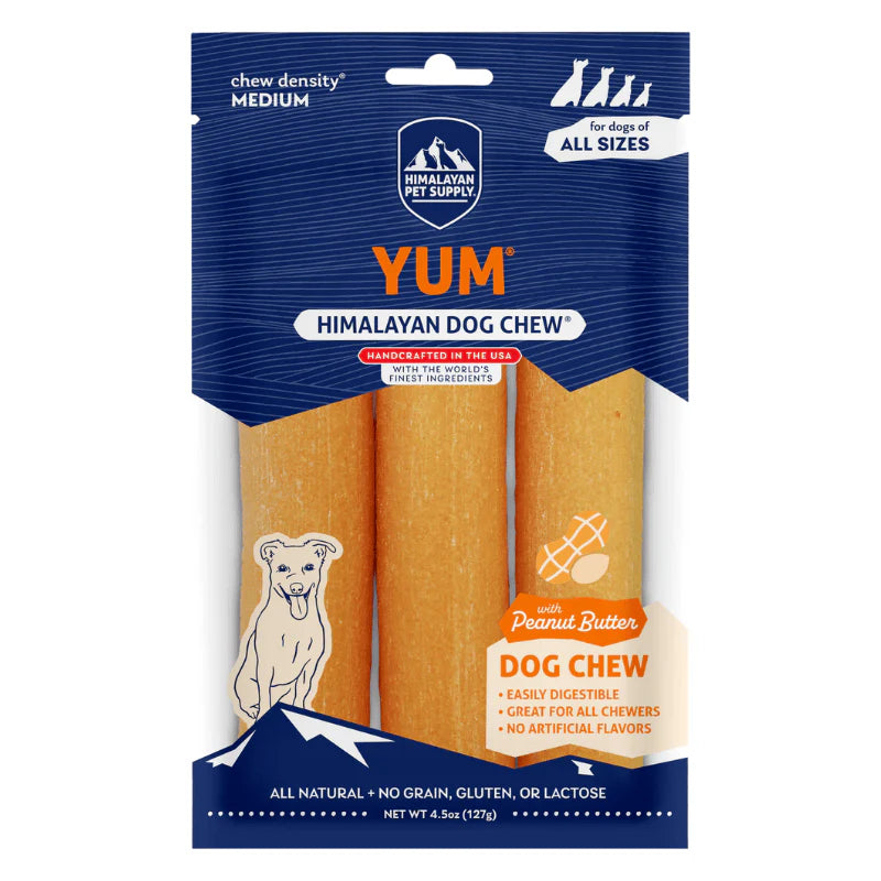 Himalayan Dog Chew Yum Peanut Butter Dog Treat 3pk