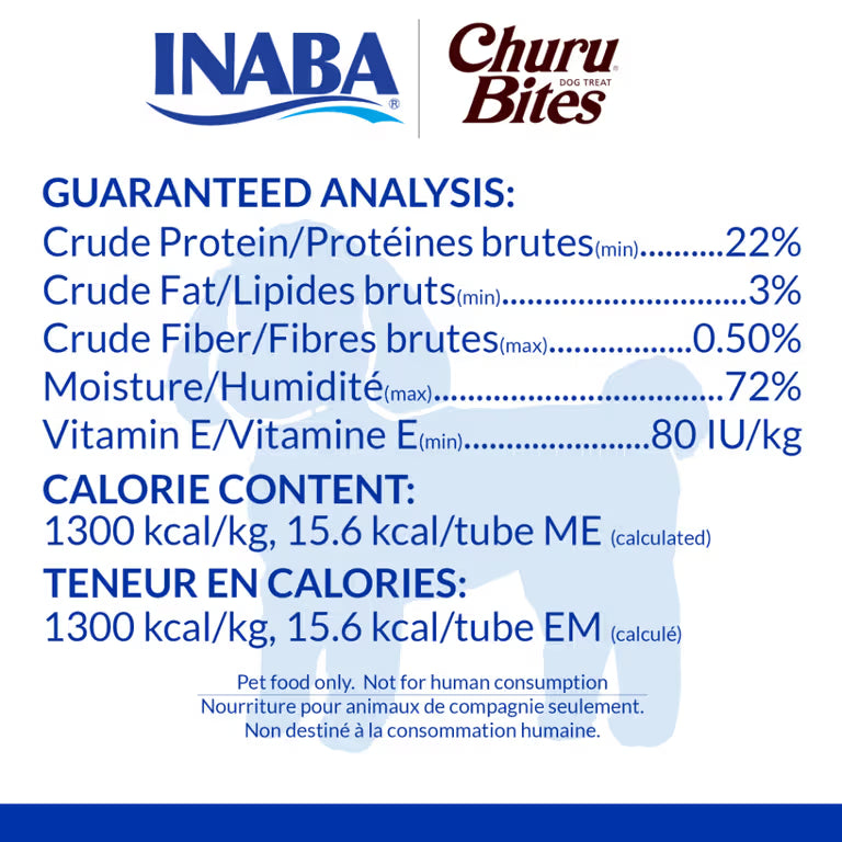 INABA DOG CHURU BITES CHICKEN WRAPS WITH TUNA 96G 6PK