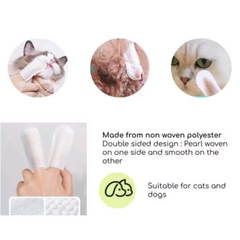 KOJIMA Pet Finger Cot Ear Wipes 50 pcs