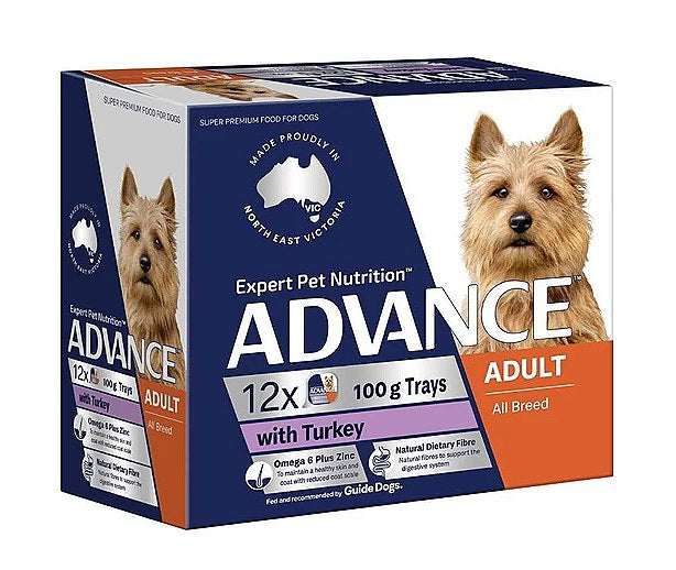 ADVANCE DOG ADULT TURKEY 100G 12PK