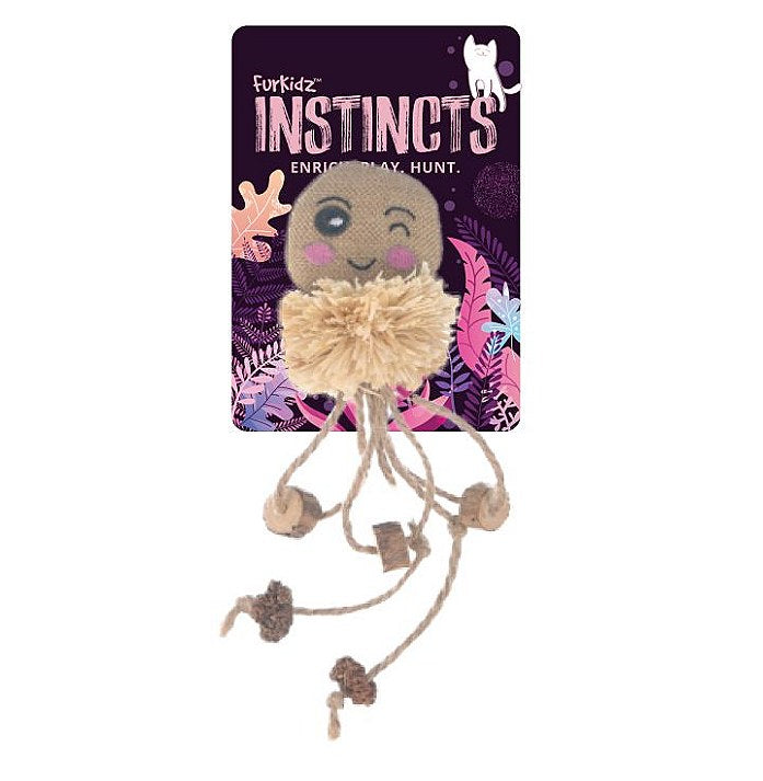 Furkidz Burlap Cat Toy Octopus 23 x 6cm