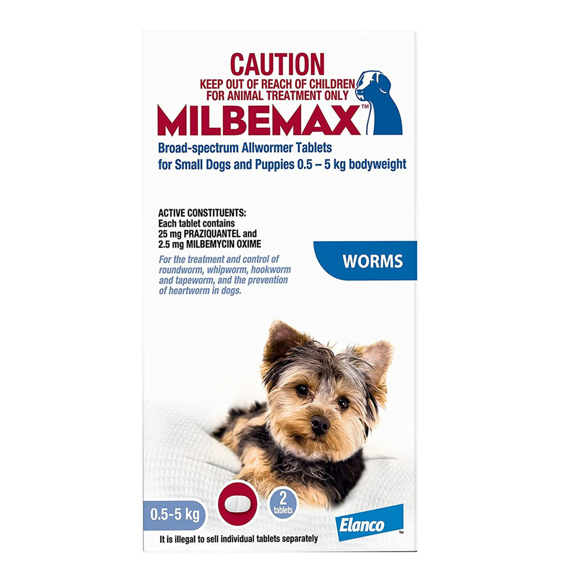 Milbemax All Wormer For Small Dogs 2 Tablets (0.5-5kg)
