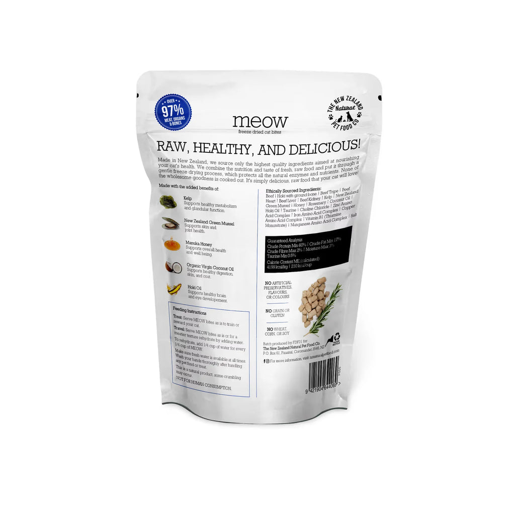 Meow Freeze Dried Cat Food Beef & Hoki 280gm
