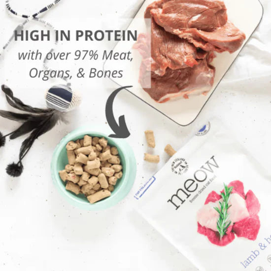 Meow Freeze Dried Cat Treat Lamb & Hoki Fish 50gm