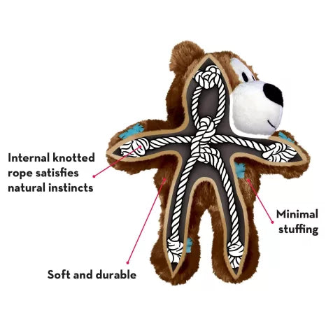 KONG Wild Knots Bear Plush Dog Toy Small