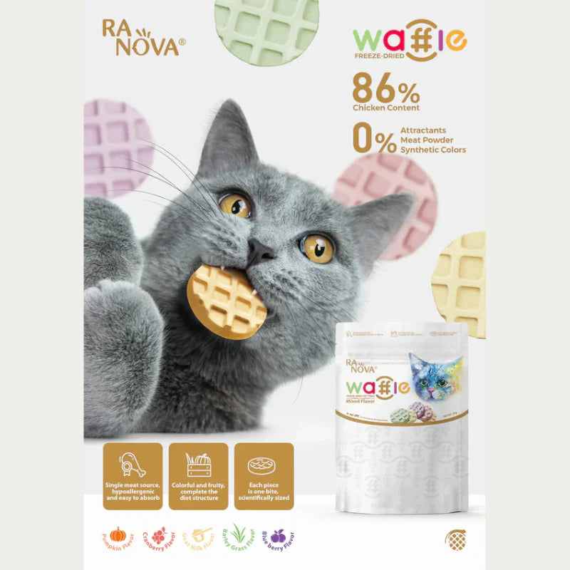 RANOVA Cat Treats Freeze Dried Meat Waffle 60g