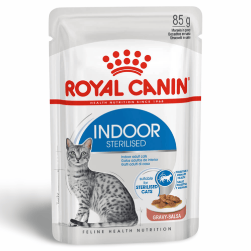 Royal Canin Indoor Adult in Gravy Cat Wet Food 12 x 85g