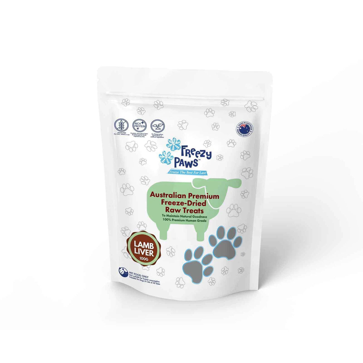 FREEZY PAWS FREEZE DRIED LAMB LIVER TREATS 100G