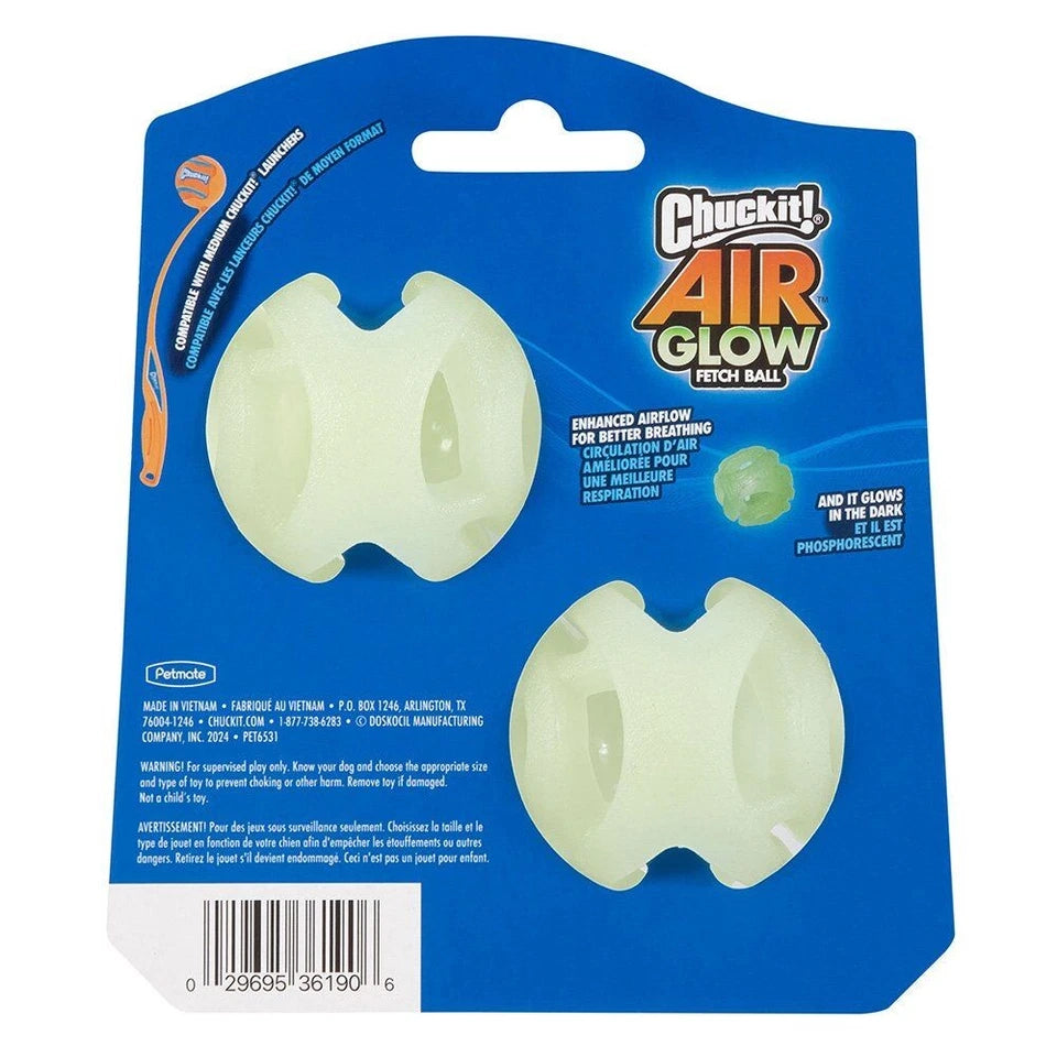 Chuckit! - Max Glow Air Fetch - Medium - 2 Pack