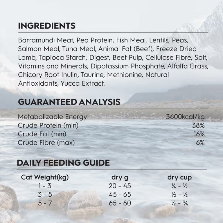 TRILOGY Adult Australian Barramundi & Freeze Dried Lamb Dry Cat Food