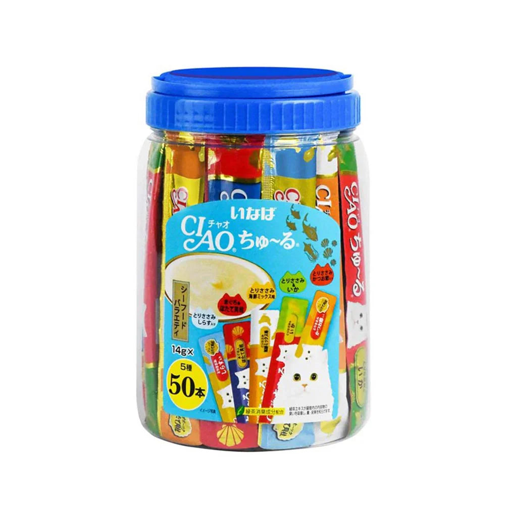 CIAO Churu Cat Treat Seafood Variety Flavor 14g x 50pcs