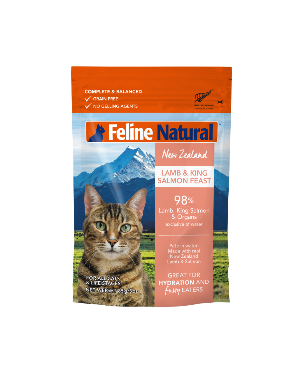 Feline Natural Lamb & King Salmon Feast pouch 85g