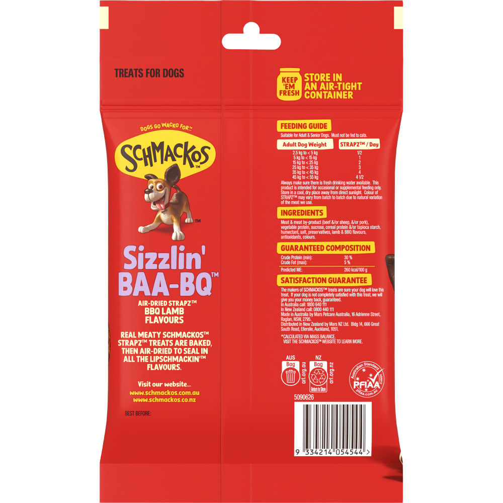 Schmackos Strapz BBQ Lamb 200g