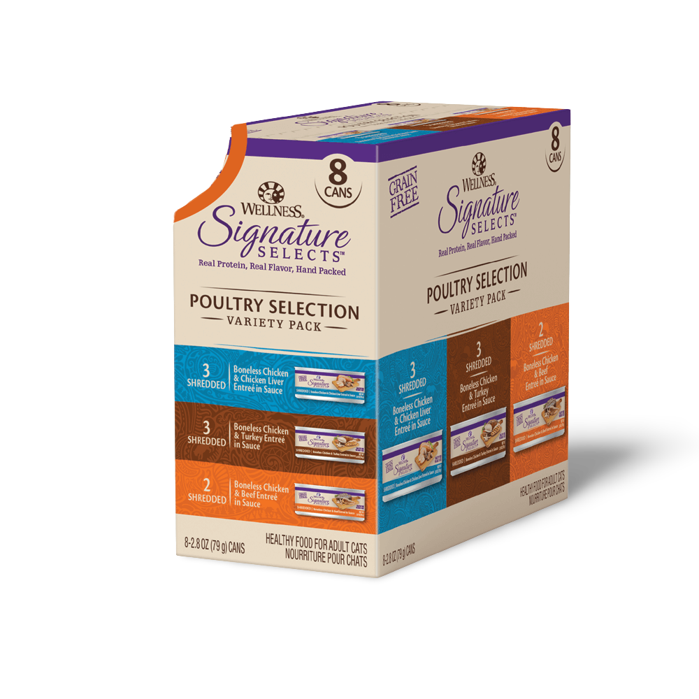 Wellness Signature Selects Poultry Variety Pack Adult Wet Cat Food Pouch